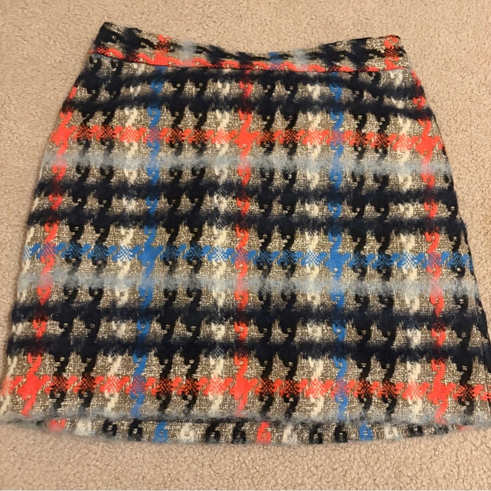 Milly Black and White A-Line Mini Skirt for Work